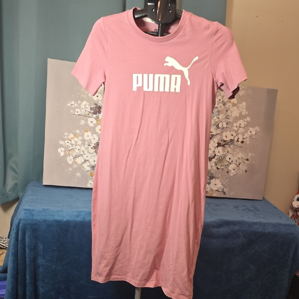 Puma Women's Pink Mauve T-shirt Dress Size M